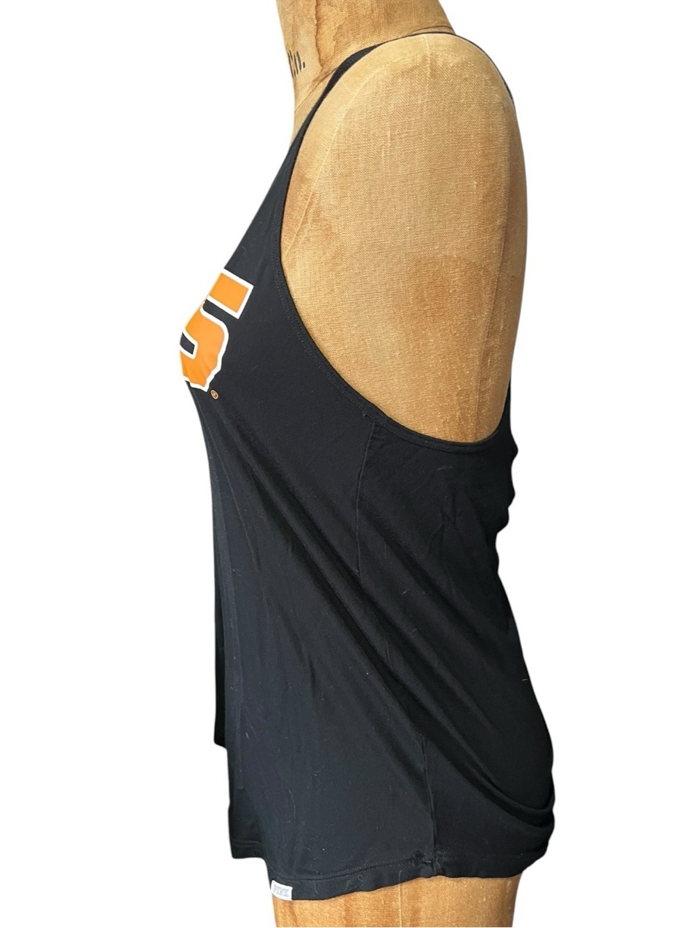 PINK Victoria's Secret Black Double Strap Tank Top Tennessee Vols XS Like New! - Picture 2 of 7